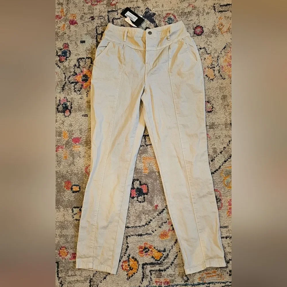 NWT Nasty Gal high waisted khaki trouser pants sz 6 with 30" Inseam - Picture 5 of 7